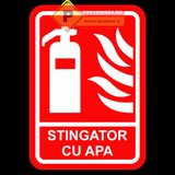 Indicatoare pentru stingatoare cu apa